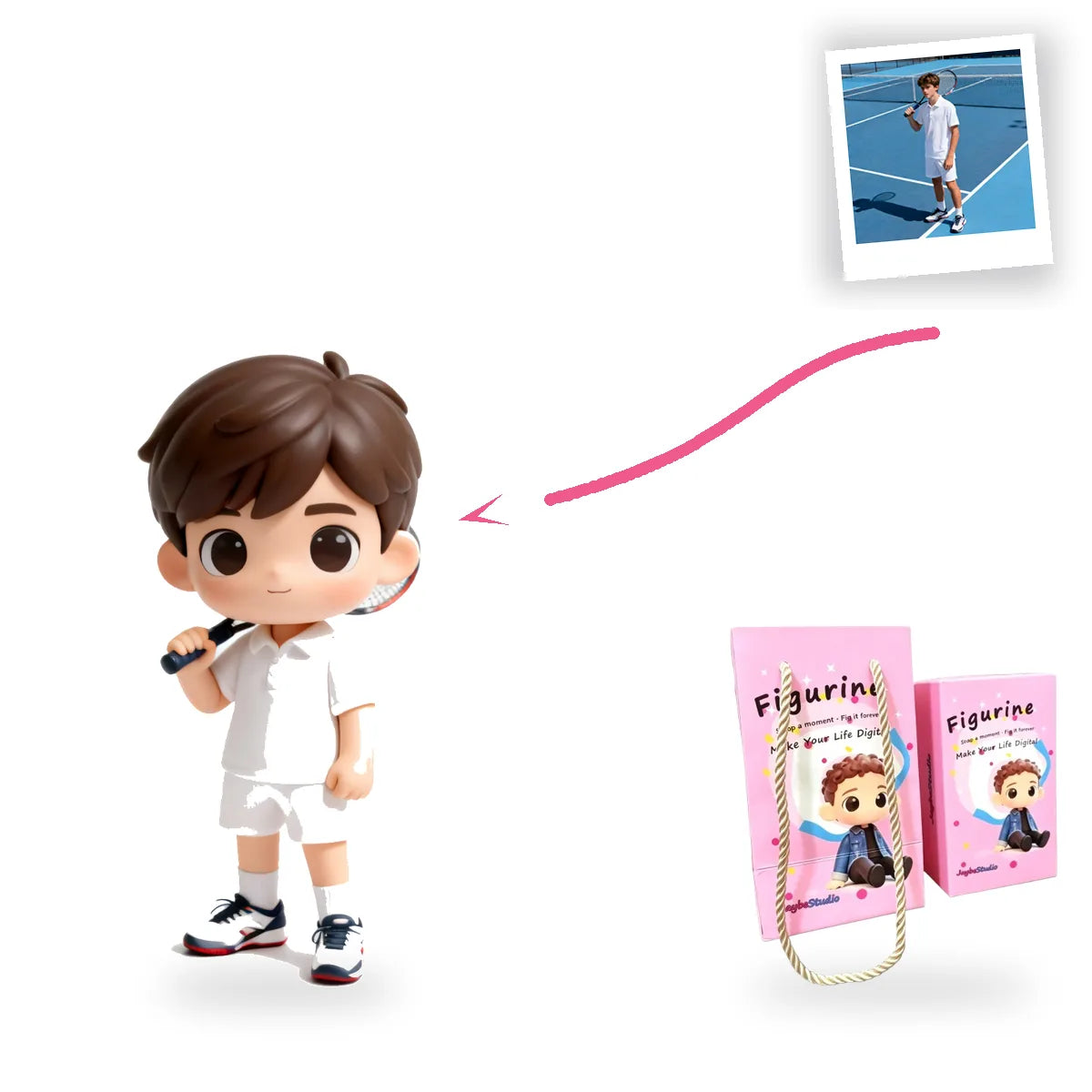 Custom Tennis Figurine From Photo